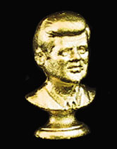 Dollhouse Miniature JFK Bust Gold